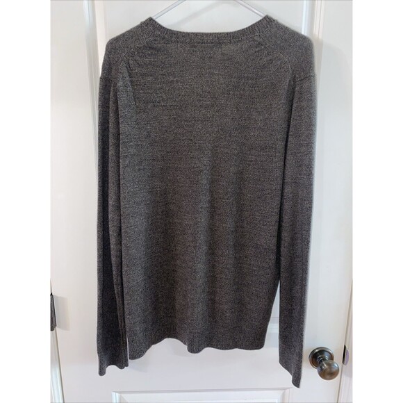 Banana Republic Brown Charcoal Gray Silk Cashmere Blend Lightweight Sweater - XL - Picture 3 of 10